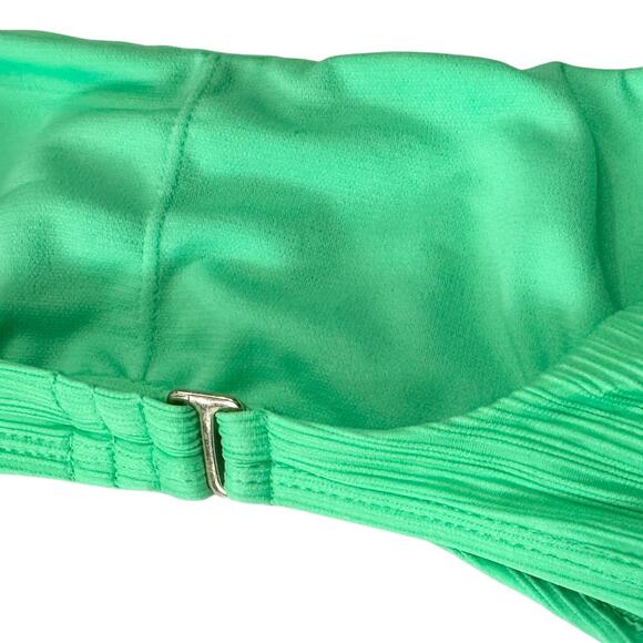 2/$15 NWT Salt + Cove Variegated Ribbed Bralette Bikini Top Green Size M - Picture 6 of 10
